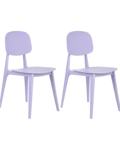 Clearance Beliani Set di 2 sedie da giardino KATTAVIA Viola