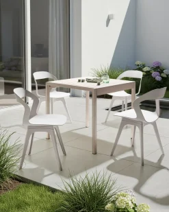 Hot Beliani Set di 4 sedie da giardino LACHANIA Tortora Beige