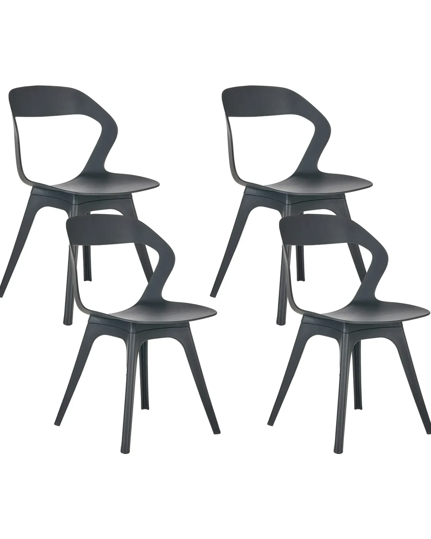 Online Beliani Set di 4 sedie da giardino LACHANIA Nero