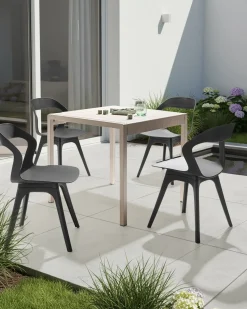 Online Beliani Set di 4 sedie da giardino LACHANIA Nero