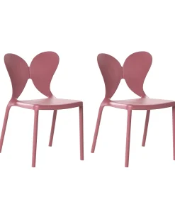 Sale Beliani Set di 2 sedie da giardino LARISSA Impilabile Rosa