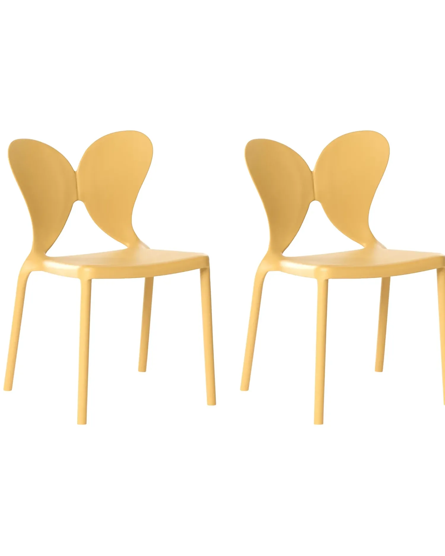 Sale Beliani Set di 2 sedie da giardino LARISSA Impilabile Giallo