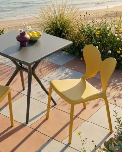 Sale Beliani Set di 2 sedie da giardino LARISSA Impilabile Giallo