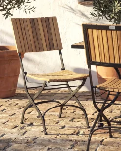 Clearance Beliani LASCARI Senza braccia Legno d'acacia Marrone chiaro Marrone Nero