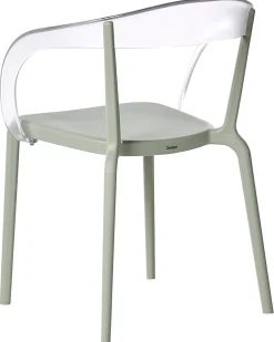 Discount Beliani Set di 4 sedie da giardino MALEVIZI Impilabile Verde chiaro Trasparente Verde