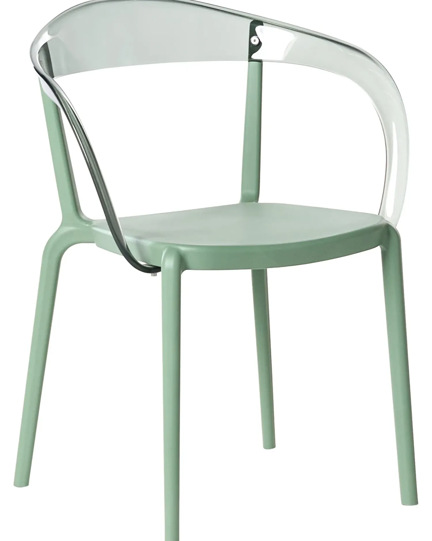 Hot Beliani Set di 4 sedie da giardino MALEVIZI Impilabile Verde Trasparente Verde