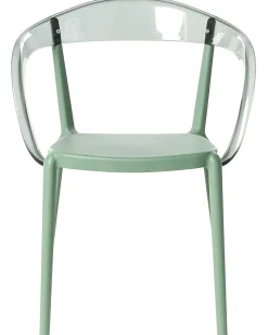 Hot Beliani Set di 4 sedie da giardino MALEVIZI Impilabile Verde Trasparente Verde