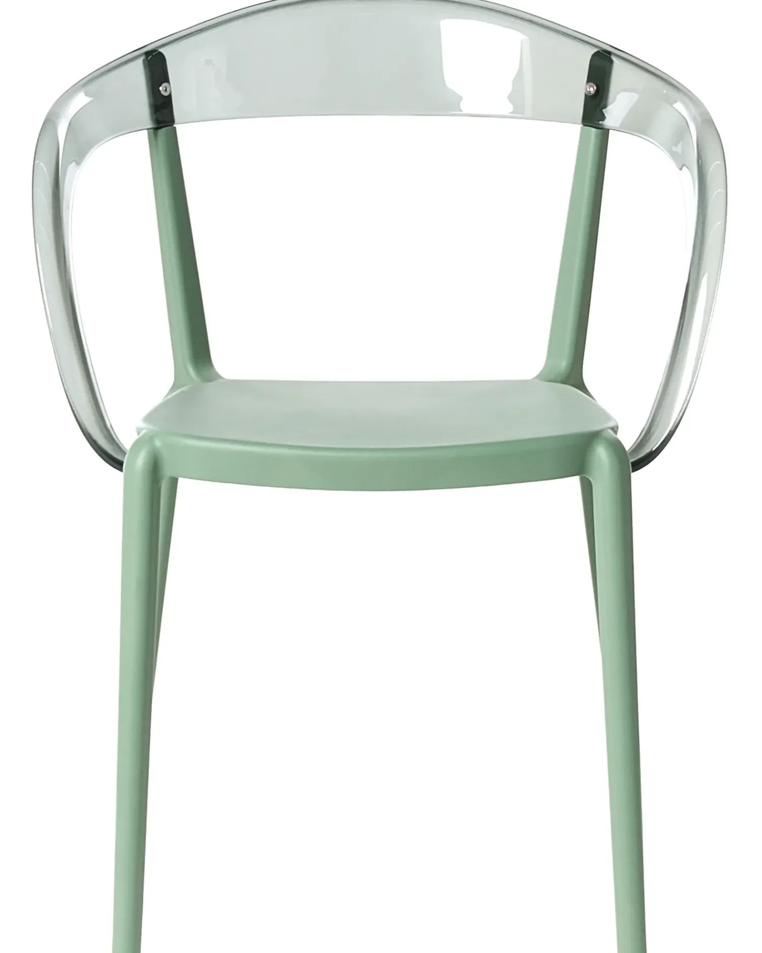 Hot Beliani Set di 4 sedie da giardino MALEVIZI Impilabile Verde Trasparente Verde