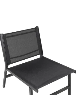Outlet Beliani MARCEDDI con poggiapiedi Metallo Nero