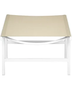 Hot Beliani MARCEDDI con poggiapiedi Metallo Bianco/Beige Beige Bianco