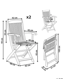 Discount Beliani MAUI Legno d'acacia chiaro Marrone