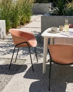 Sale Beliani Set di 2 sedie da giardino METEORA Materiale sintetico Marrone Marrone Nero