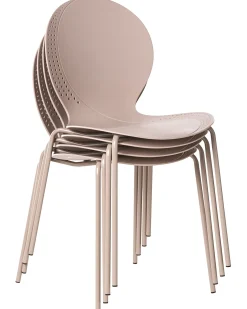 Online Beliani Set di 4 sedie da giardino MILOS Impilabile Beige