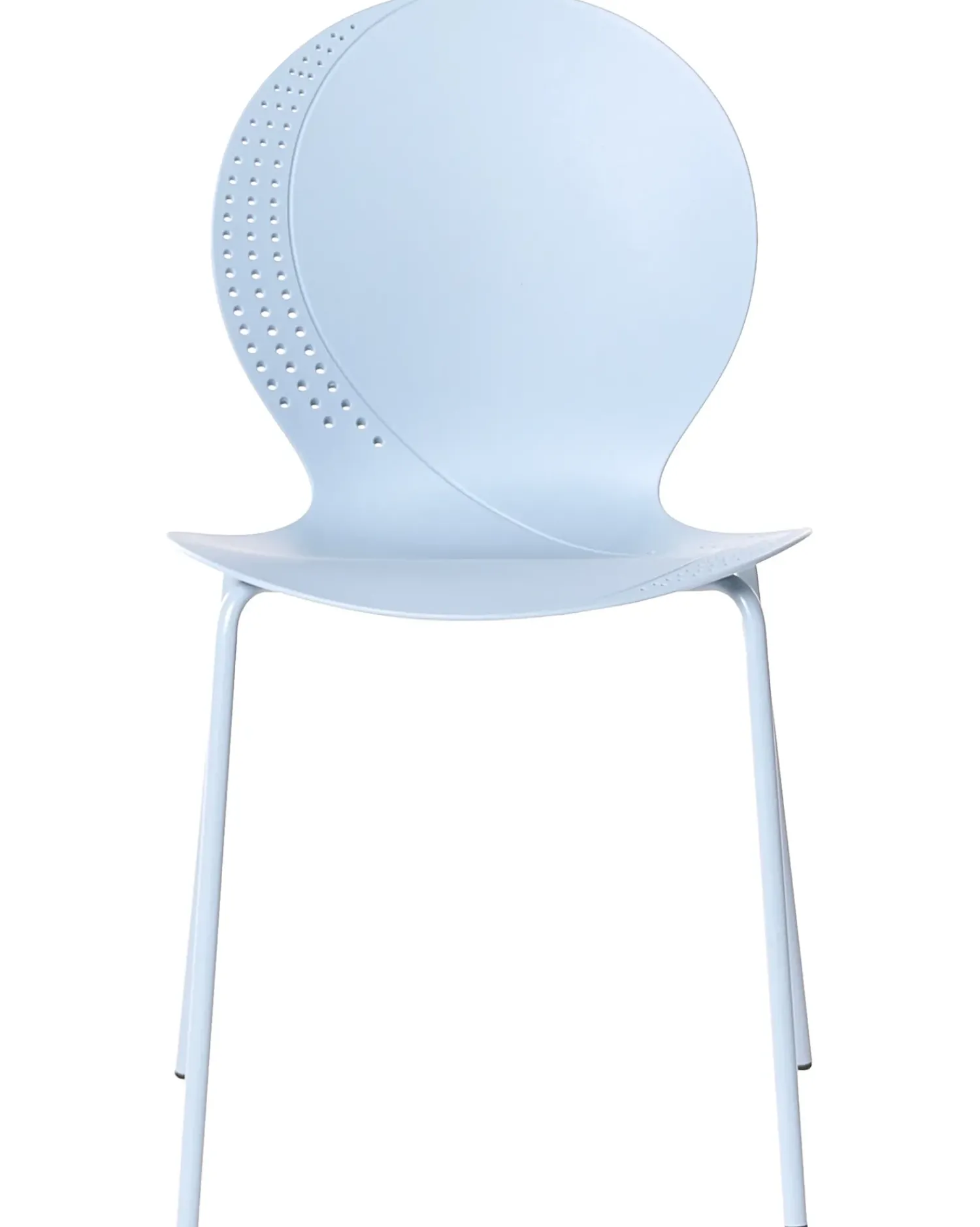 Clearance Beliani Set di 4 sedie da giardino MILOS Impilabile Azzurro Blu