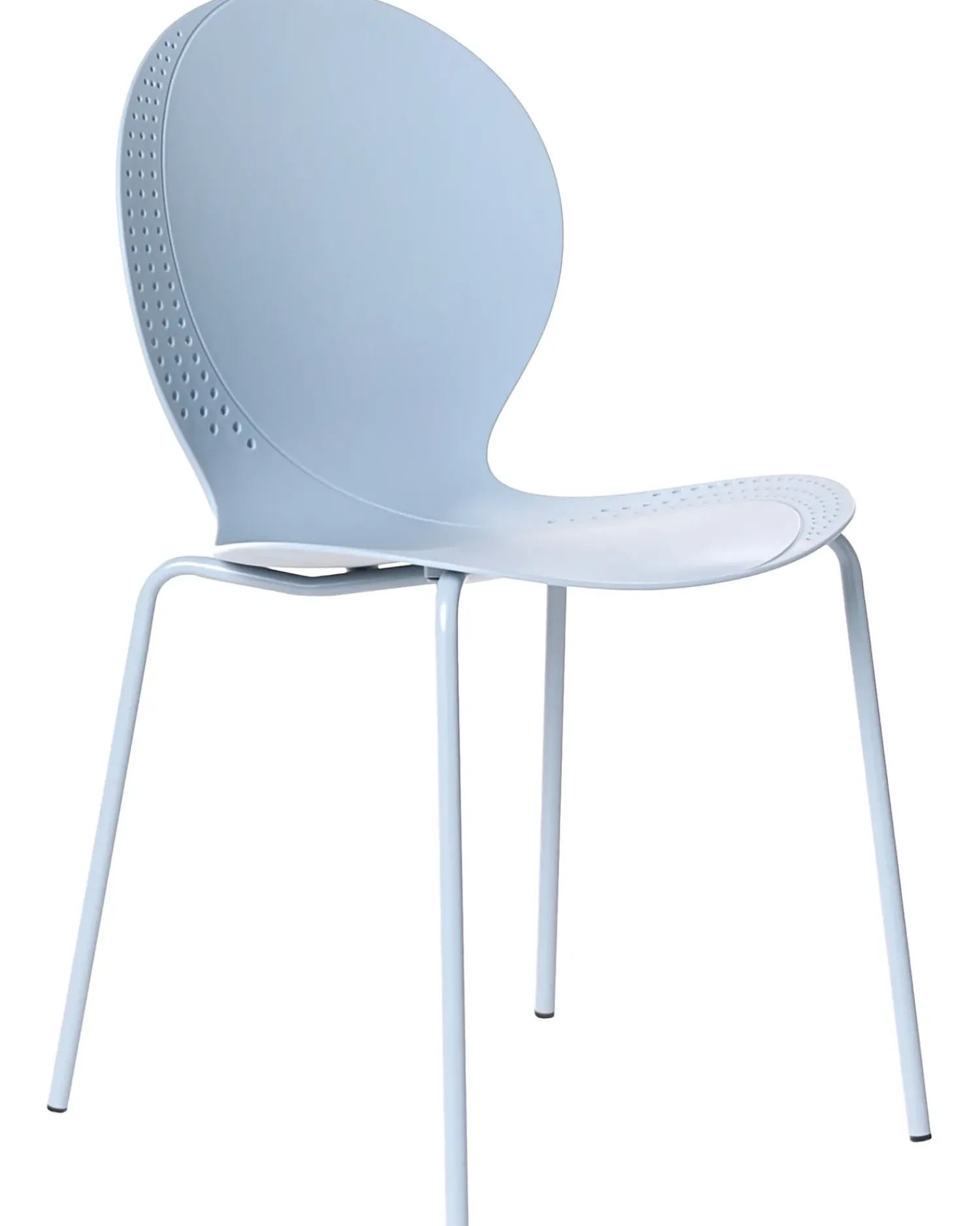 Clearance Beliani Set di 4 sedie da giardino MILOS Impilabile Azzurro Blu