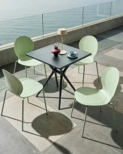 Sale Beliani Set di 4 sedie da giardino MILOS Impilabile chiaro Verde