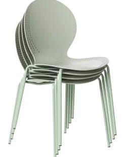 Sale Beliani Set di 4 sedie da giardino MILOS Impilabile chiaro Verde