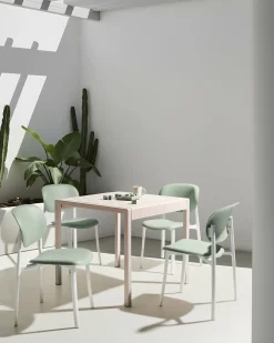 New Beliani Set di 4 sedie da giardino MUSANO Verde Bianco Verde