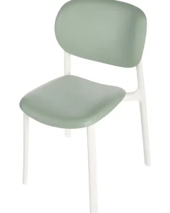 New Beliani Set di 4 sedie da giardino MUSANO Verde Bianco Verde