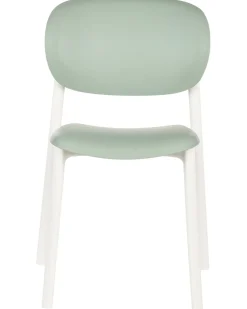 New Beliani Set di 4 sedie da giardino MUSANO Verde Bianco Verde