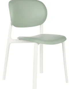 New Beliani Set di 4 sedie da giardino MUSANO Verde Bianco Verde