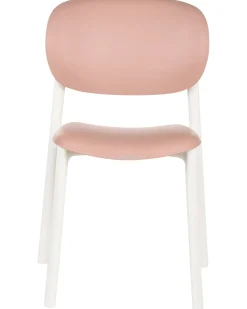 Best Beliani Set di 4 sedie da giardino MUSANO Rosa pastello Bianco Rosa