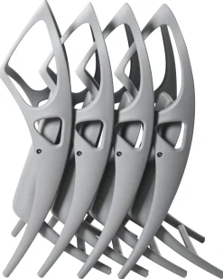 Outlet Beliani Set di 4 sedie da giardino NEMI Pieghevole Grigio