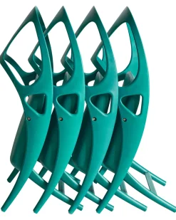 Beliani Set di 4 sedie da giardino NEMI Pieghevole Foglia di tè Verde