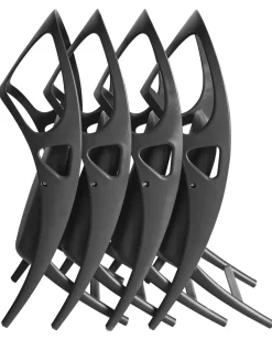 Outlet Beliani Set di 4 sedie da giardino NEMI Pieghevole Nero