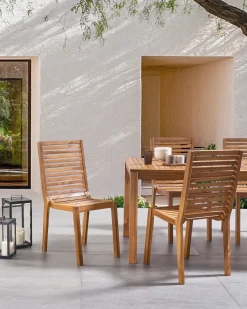 Outlet Beliani OMBRIANO Legno di acacia certificato chiaro Marrone
