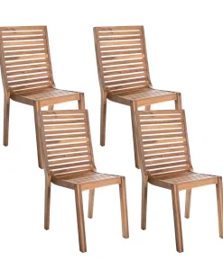 Outlet Beliani OMBRIANO Legno di acacia certificato chiaro Marrone