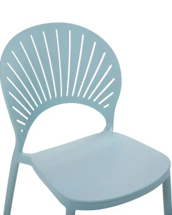 Sale Beliani Set di 4 sedie da giardino OSTIA Azzurro Blu