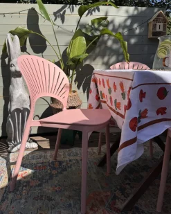 Outlet Beliani Set di 4 sedie da giardino OSTIA pastello Rosa