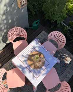 Outlet Beliani Set di 4 sedie da giardino OSTIA pastello Rosa