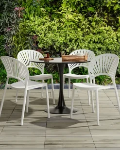 New Beliani Set di 4 sedie da giardino OSTIA Bianco