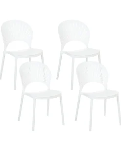 New Beliani Set di 4 sedie da giardino OSTIA Bianco