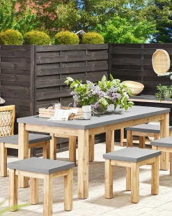 Outlet Beliani OSTUNI Cemento Grigio Marrone Grigio