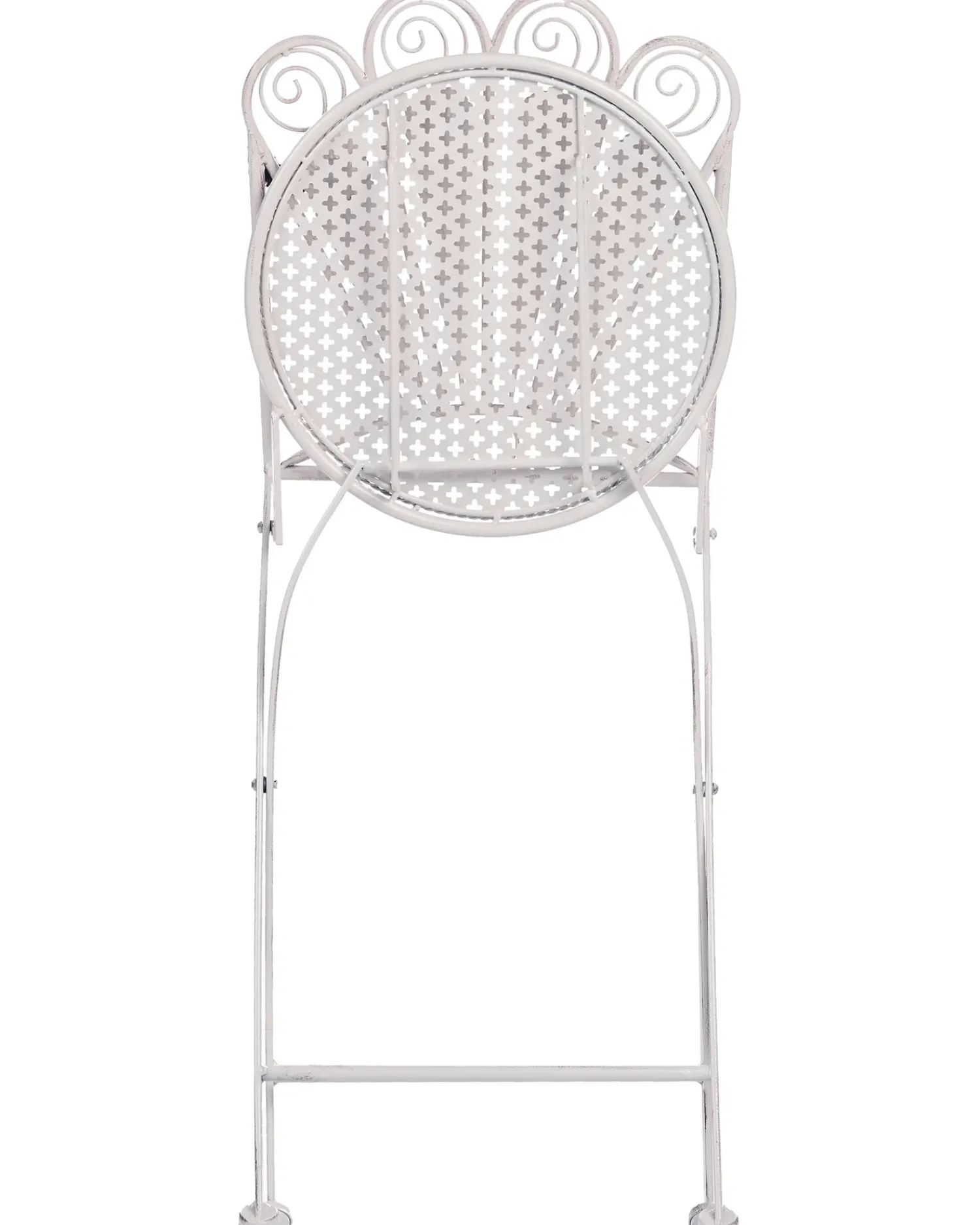 Beliani PAVIA Pieghevole Metallo sporco Bianco
