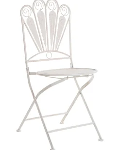 Beliani PAVIA Pieghevole Metallo sporco Bianco