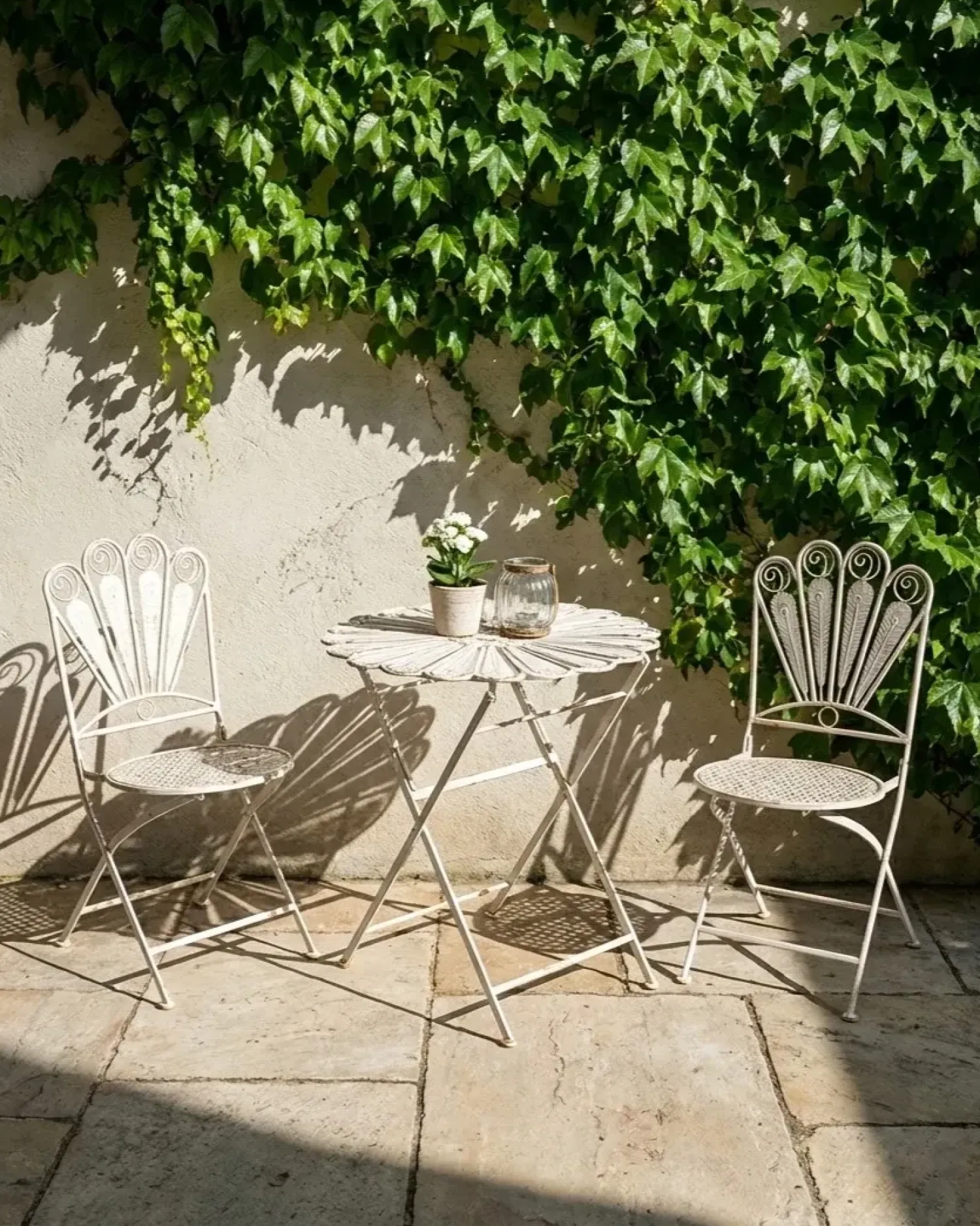 Beliani PAVIA Pieghevole Metallo sporco Bianco