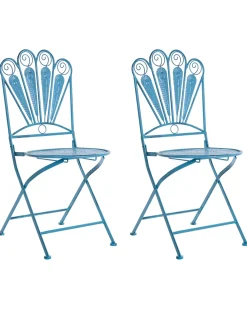 New Beliani PAVIA Pieghevole Metallo Blu
