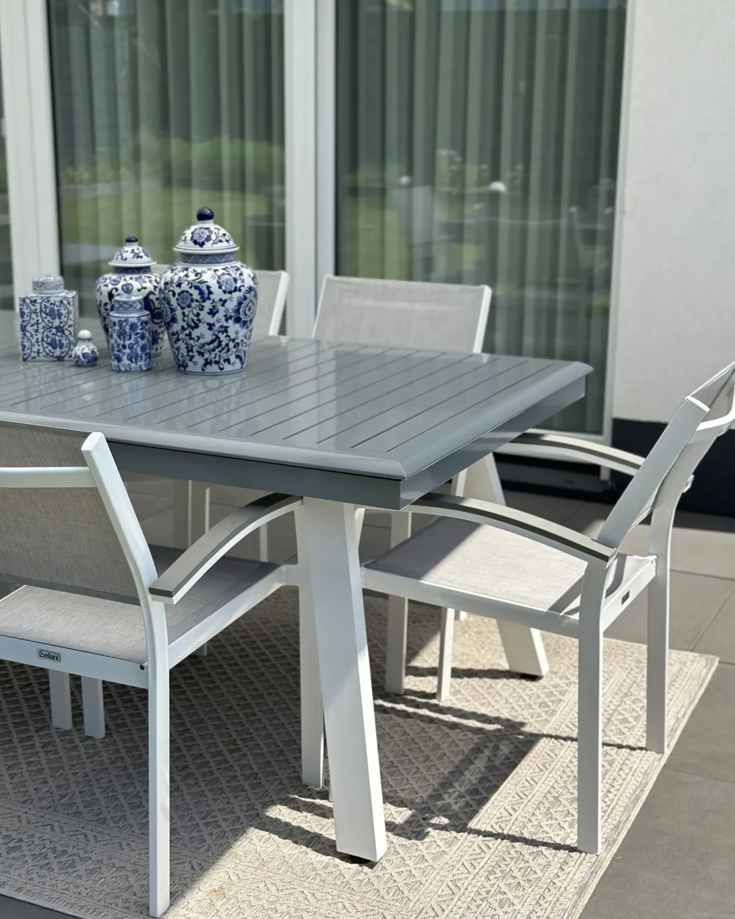 Discount Beliani PERETA Metallo Grigio Bianco Grigio