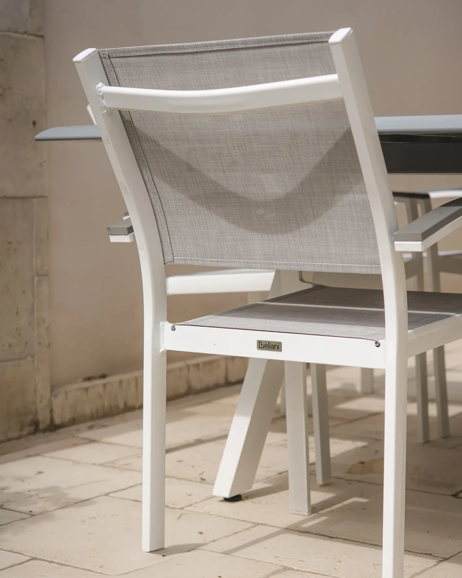 Discount Beliani PERETA Metallo Grigio Bianco Grigio