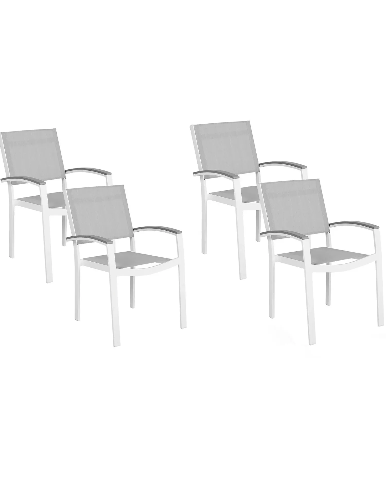Discount Beliani PERETA Metallo Grigio Bianco Grigio