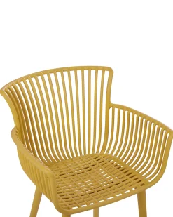 Discount Beliani Set di 4 sedie da giardino PESARO Giallo