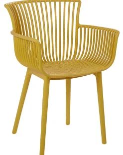 Discount Beliani Set di 4 sedie da giardino PESARO Giallo