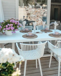 Online Beliani Set di 4 sedie da giardino PESARO Bianco
