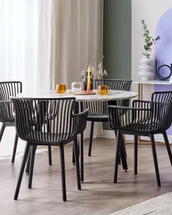 Beliani Set di 4 sedie da giardino PESARO Nero