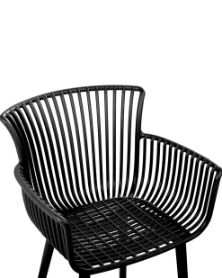 Beliani Set di 4 sedie da giardino PESARO Nero