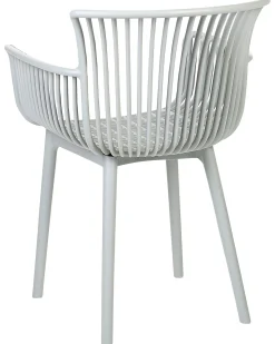 Beliani Set di 4 sedie da giardino PESARO chiaro Grigio